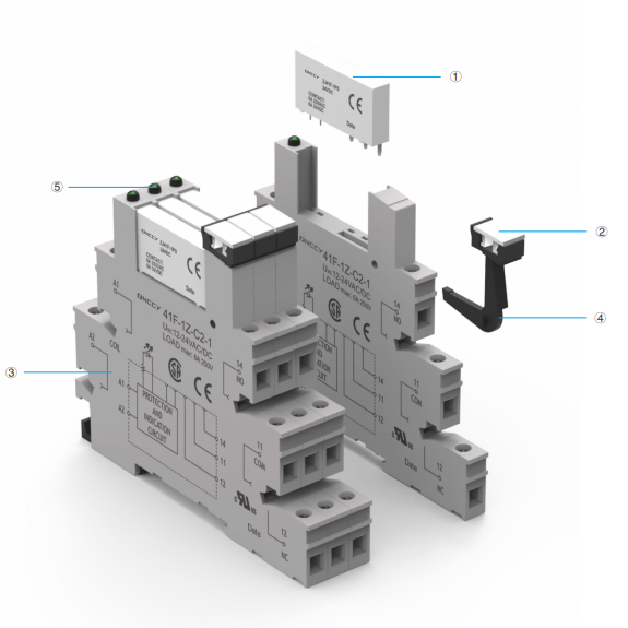 E41F 5V 超薄 Integrated Small Medium 功率继电器 4