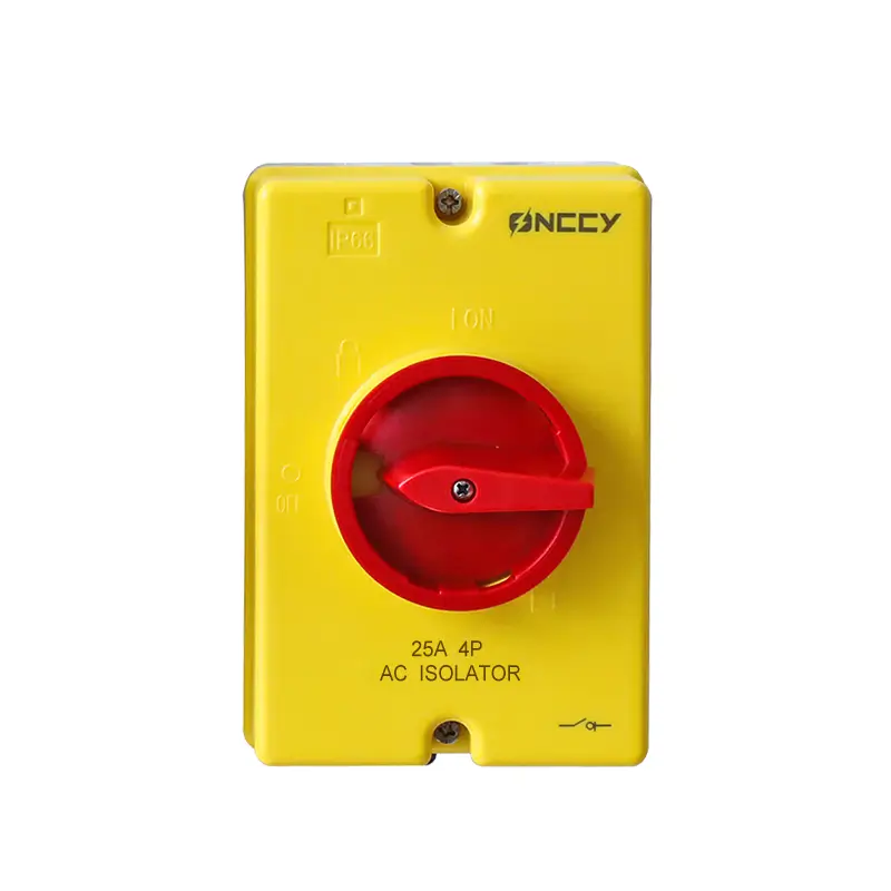 25A 4P 690V IP66 AC 旋转隔离开关 with 可锁