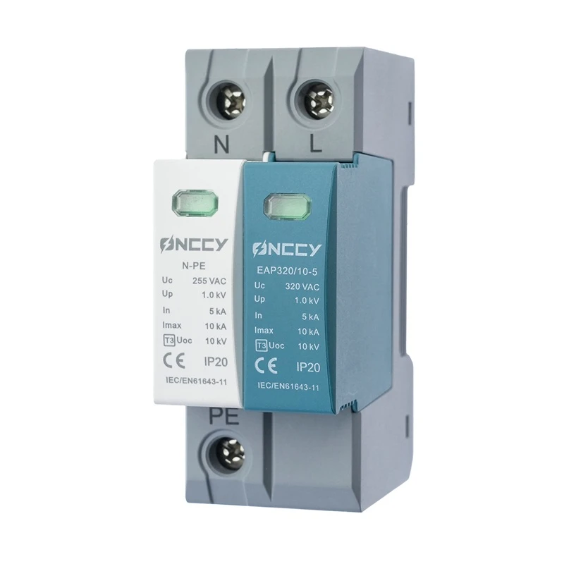 AC 浪涌保护器 浪涌保护器 1+NPE 320V Type 3 10kA