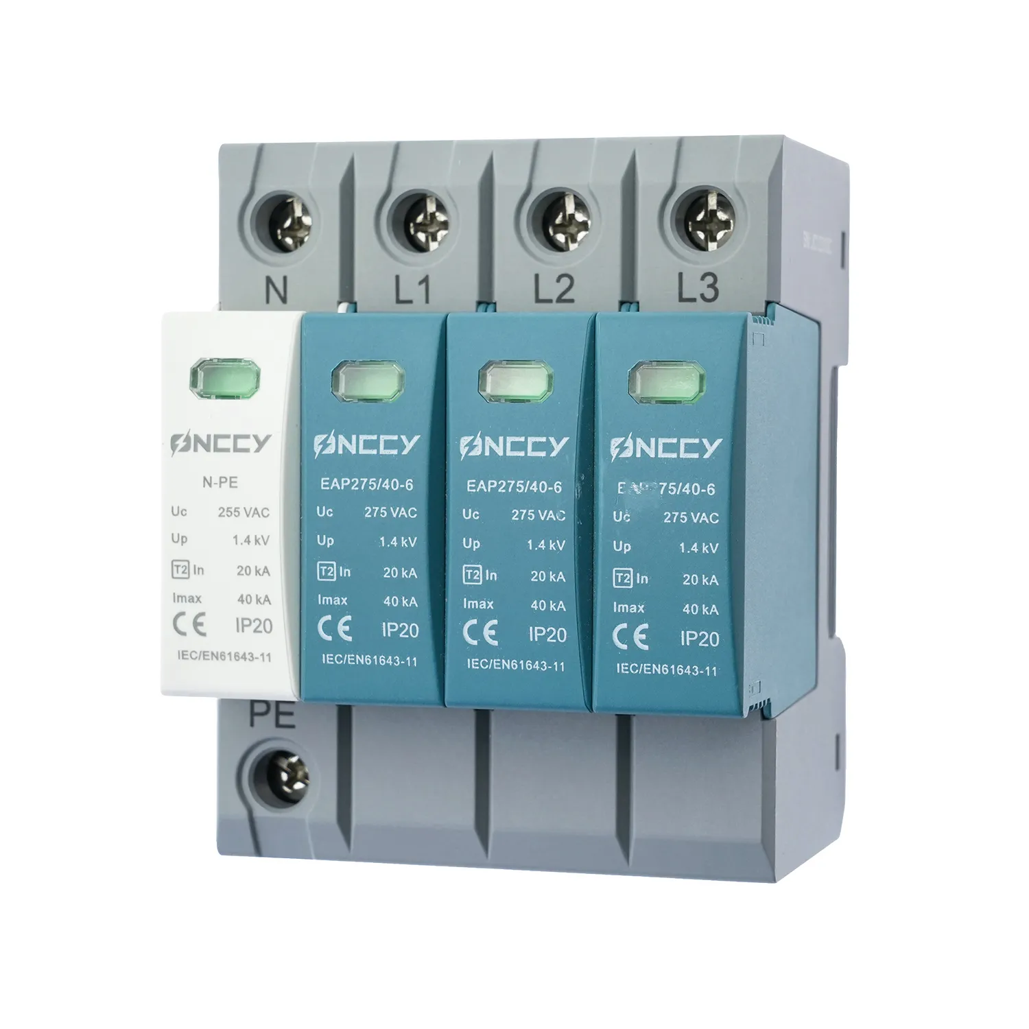 AC 浪涌保护器 浪涌保护器 T2 275V 40kA 3P 1+NPE