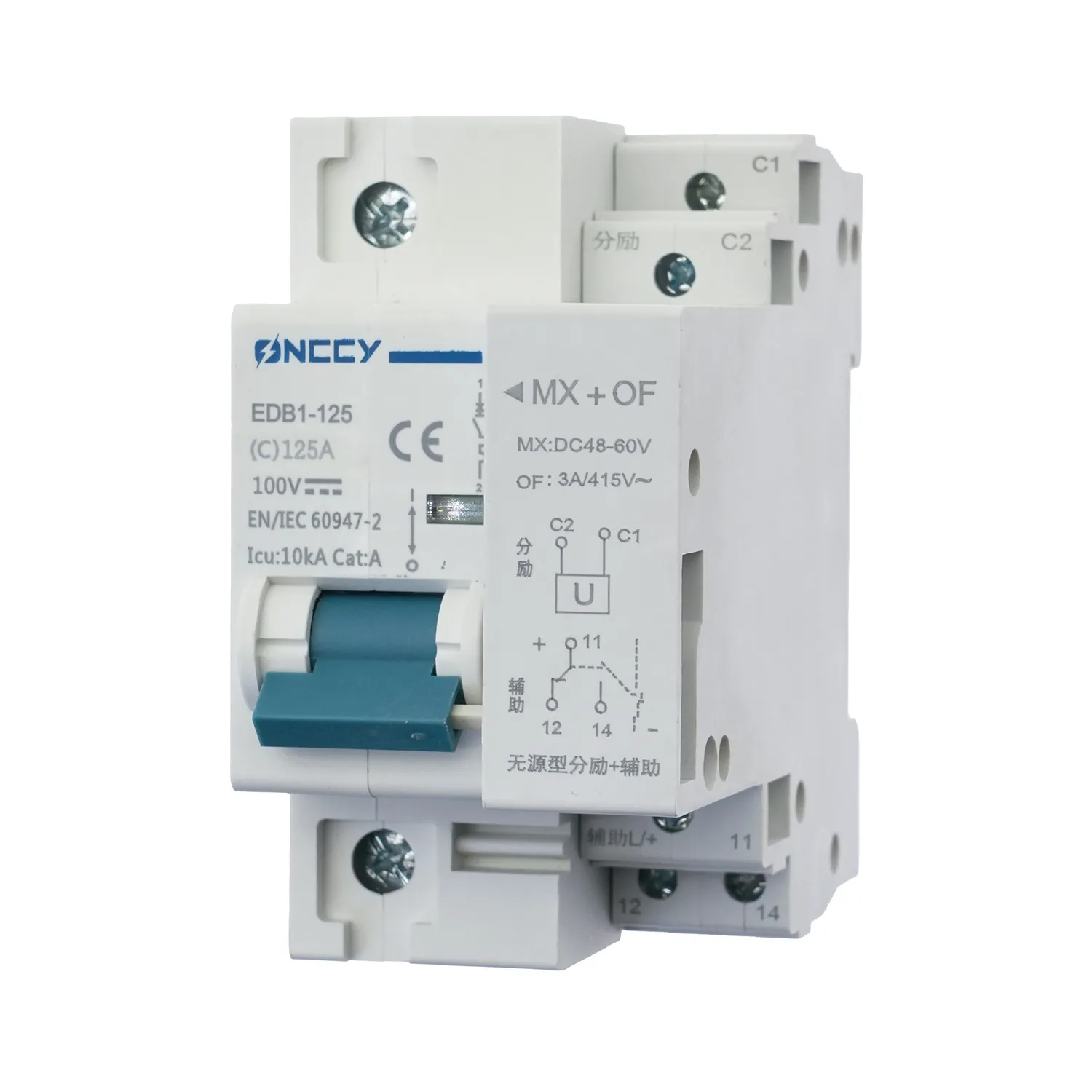 DC 断路器 1P 100VDC 125A with MX+OF