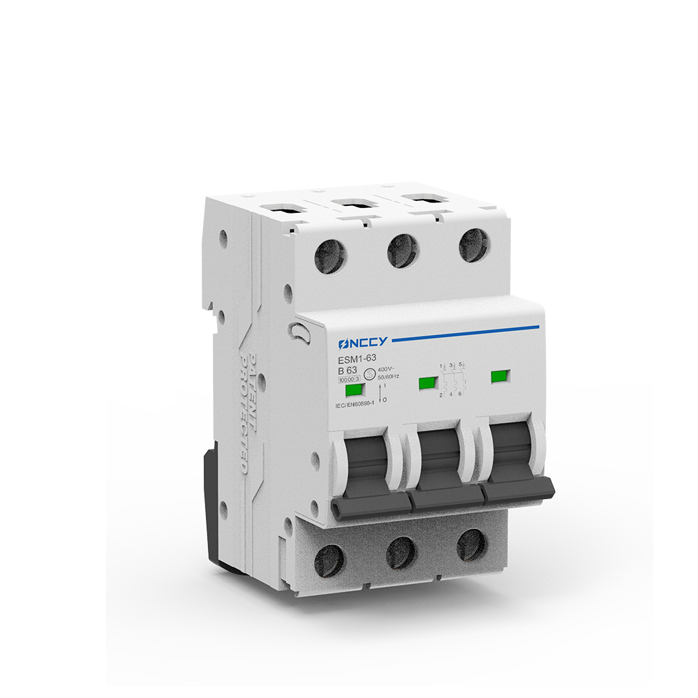 ESM1-63 AC 断路器 微型断路器 C631P 240/415V~63A 10KA 3